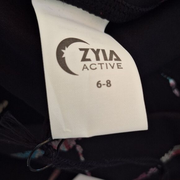 NWT Zyia Abstract Hi Rise 7/8 Active Leggings 24" Metallic Tights Size 6 - 8 - Picture 11 of 12